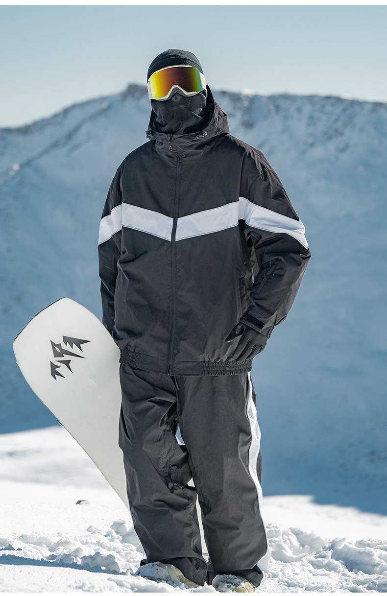 Ski Pants Waterproof - 2026 Gsou Snow Oversized Loose Reflective