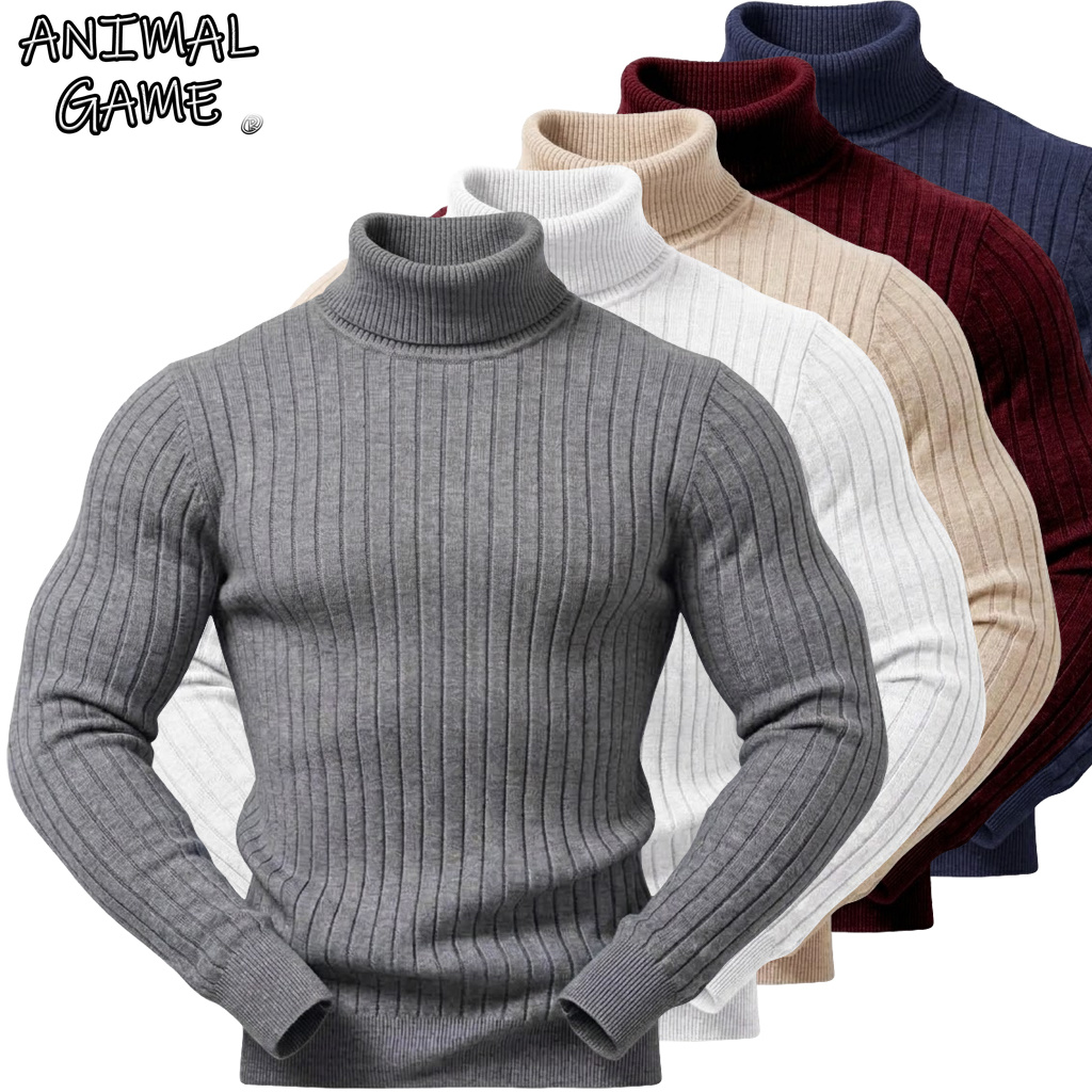 Winter Clothing Game - New Men's Slim Fit Turtleneck Sweater