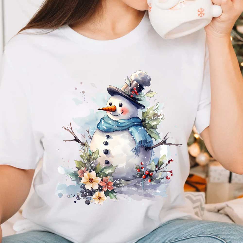 Cute Snowman Design Iron-on Tr - Winter Clothing Pictures 评论和价格