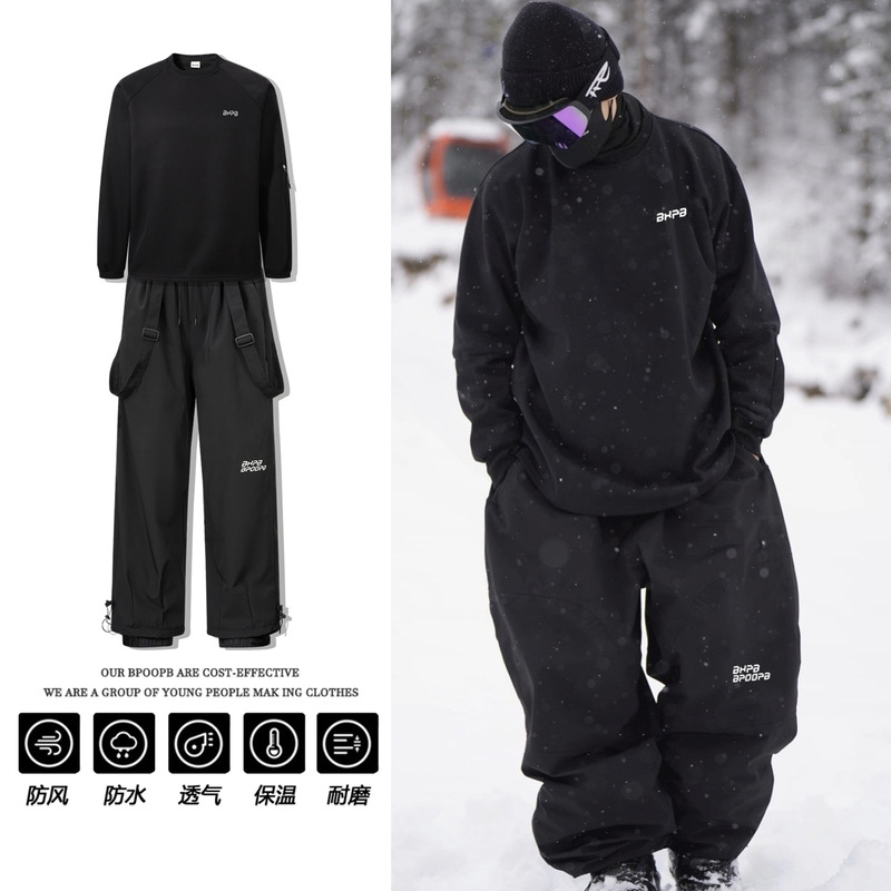 Winter fleece-lined detachable - Ski Pants Waterproof 评论和价格