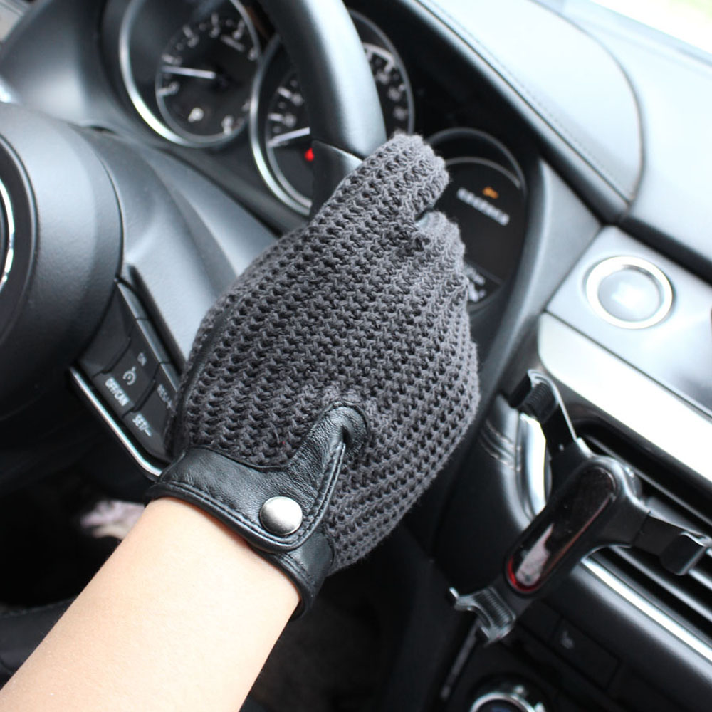 High Quality New Leather Men's - Knit Glove Touch Screen 评论和价格