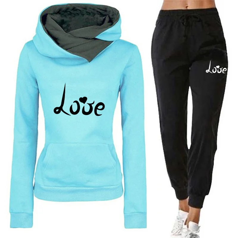 Women's Hoodie Tracksuit Love  - Winter Clothing Factory Outlet 评论和价格