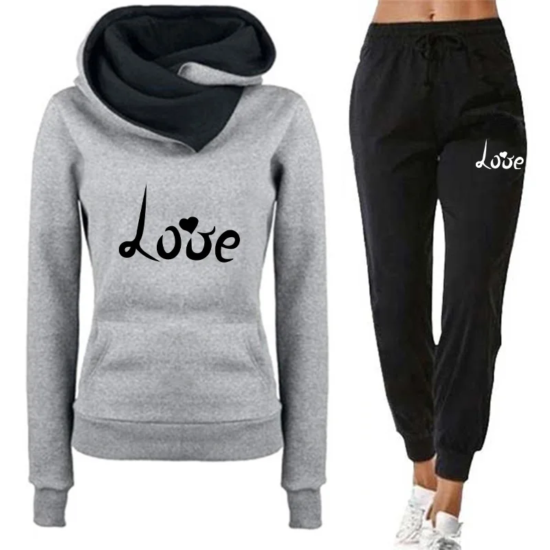 Women's Hoodie Tracksuit Love  - Winter Clothing Factory Outlet 评论和价格