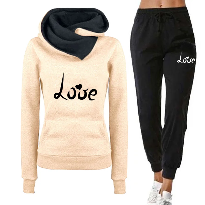 Women's Hoodie Tracksuit Love  - Winter Clothing Factory Outlet 评论和价格
