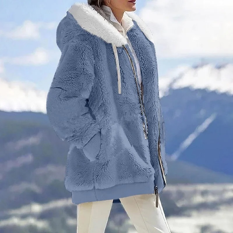 2025 Winter Warm Women Jackets - Fleece Hoodie Lined 评论和价格