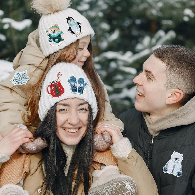 8 Pcs Winter Themed Iron on Pa - Winter Clothing Pictures 评论和价格