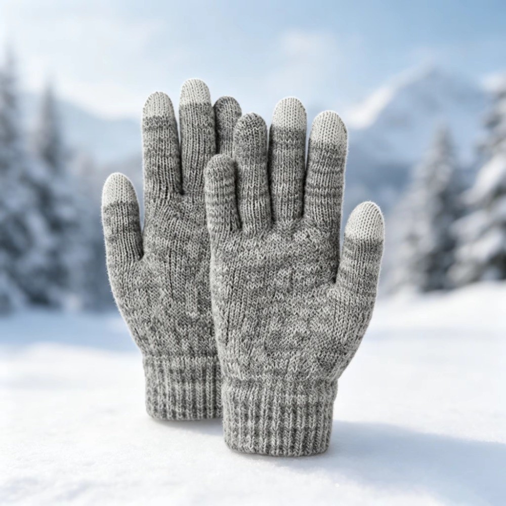 2Pcs/Set Fashion Winter Childr - Knit Glove Touch Screen 评论和价格
