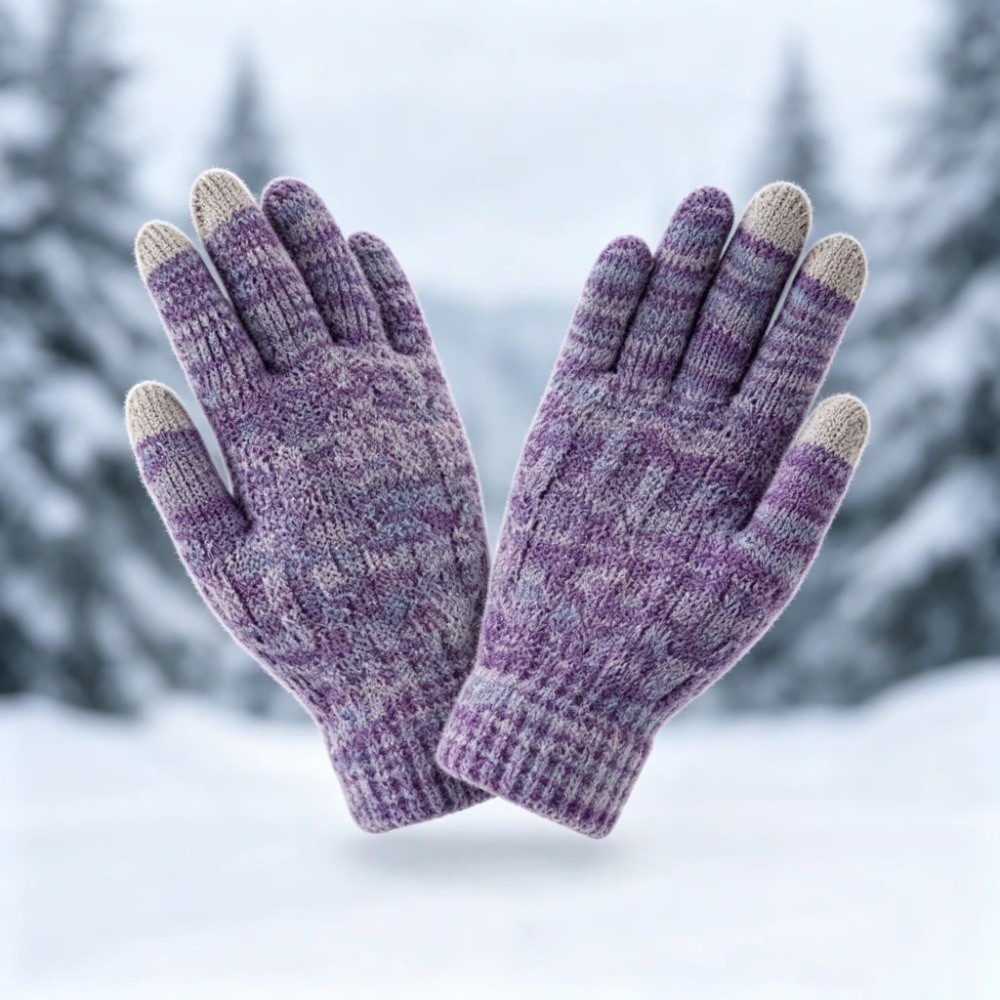 2Pcs/Set Fashion Winter Childr - Knit Glove Touch Screen 评论和价格
