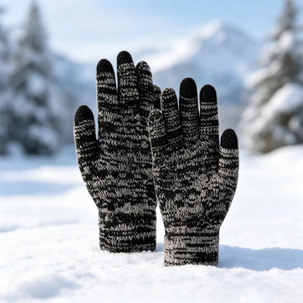 2Pcs/Set Fashion Winter Childr - Knit Glove Touch Screen 评论和价格