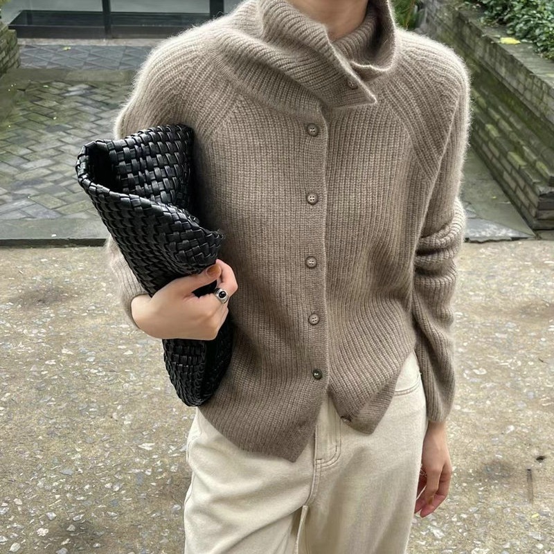 Women'S Stand Collar Cardigan  - Winter Clothing Factory Outlet 评论和价格