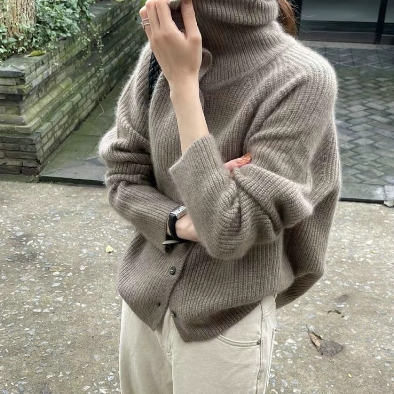 Women'S Stand Collar Cardigan  - Winter Clothing Factory Outlet 评论和价格