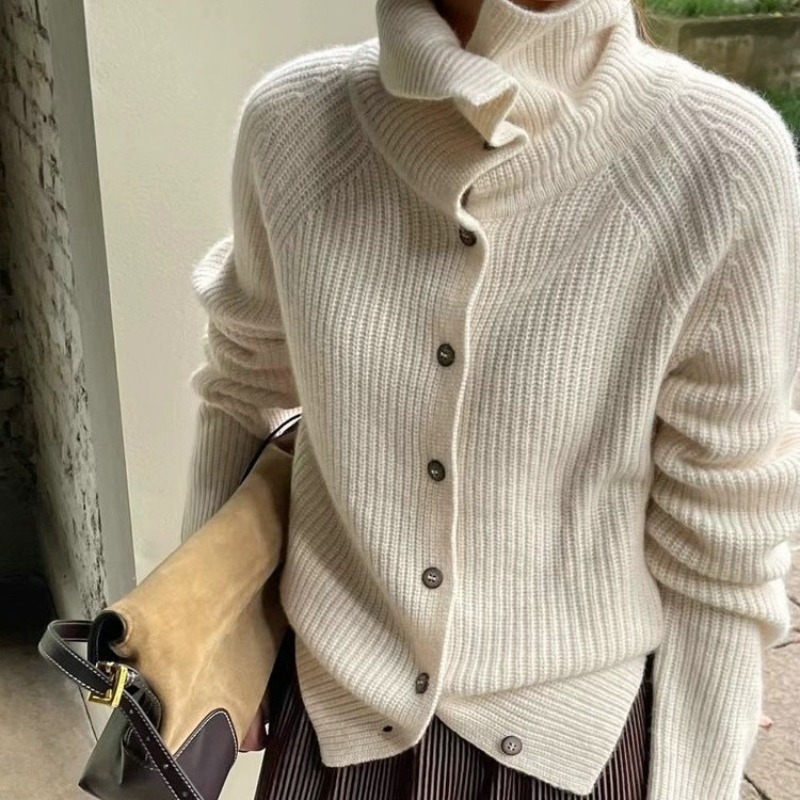 Women'S Stand Collar Cardigan  - Winter Clothing Factory Outlet 评论和价格