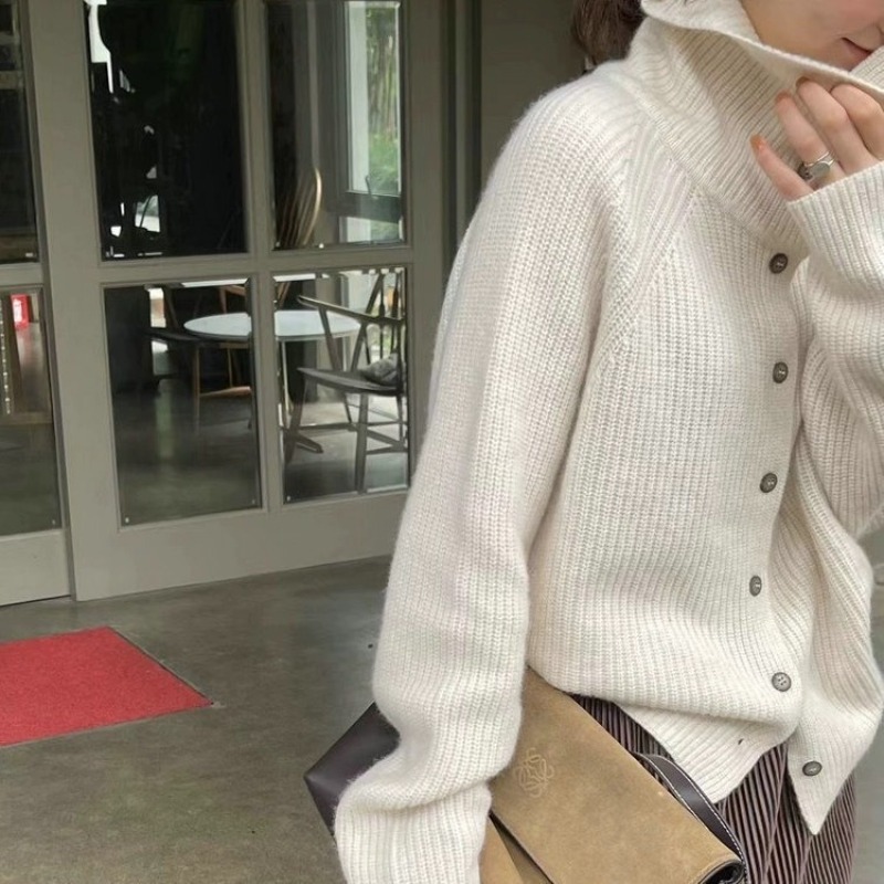 Women'S Stand Collar Cardigan  - Winter Clothing Factory Outlet 评论和价格