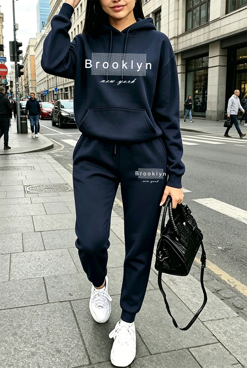 Womens Tracksuit Printing Casu - Winter Clothing For Women 评论和价格