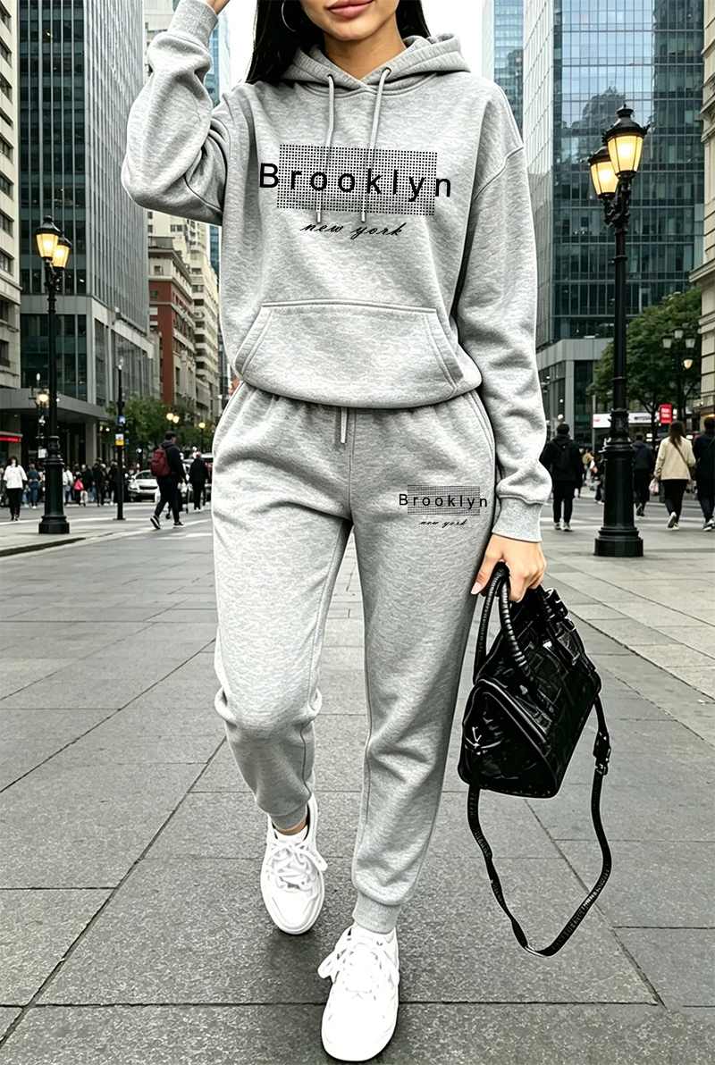 Womens Tracksuit Printing Casu - Winter Clothing For Women 评论和价格