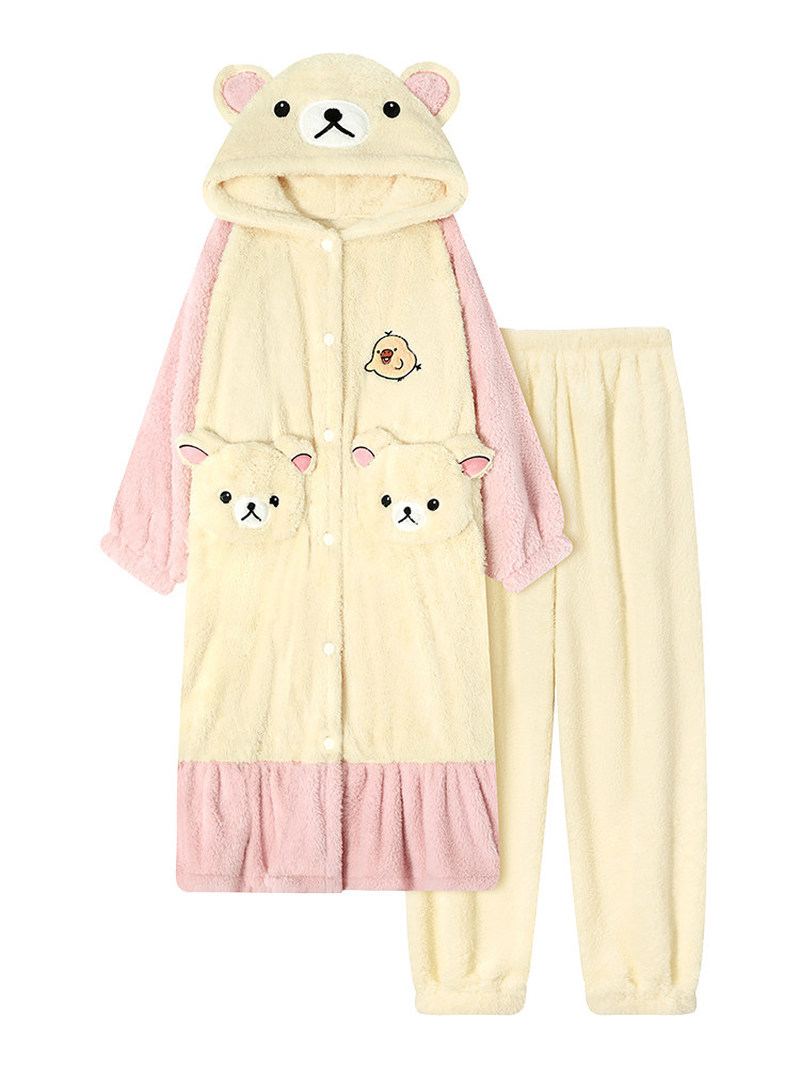 Rilakkuma Women Cartoon Fuzzy  - Fleece Hoodie Lined 评论和价格