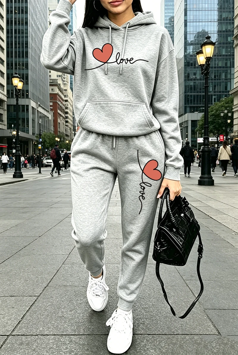Womens Tracksuit Print Casual  - Winter Clothing For Women 评论和价格