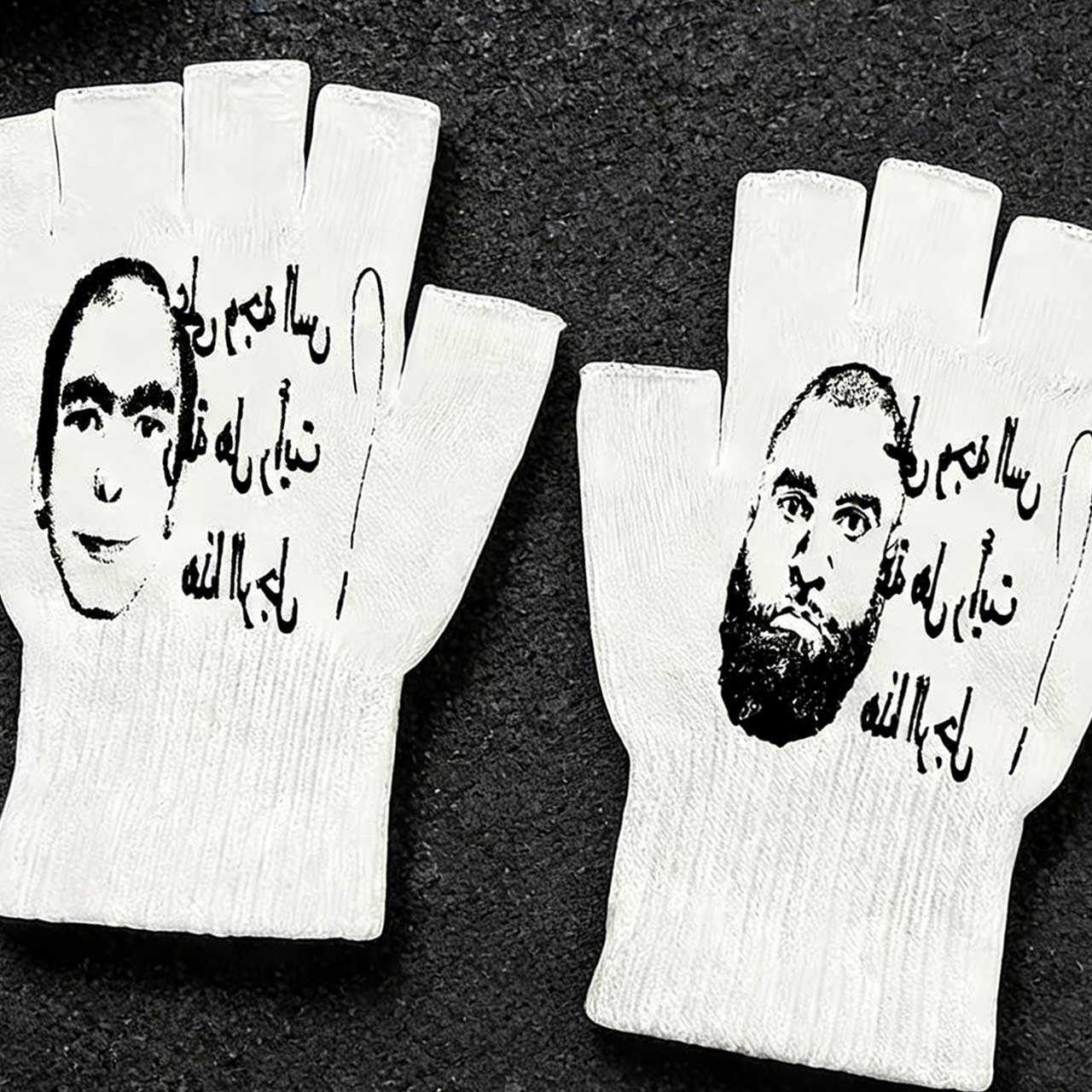 Y2K Retro Printed Fingerless G - Knit Glove Touch Screen 评论和价格