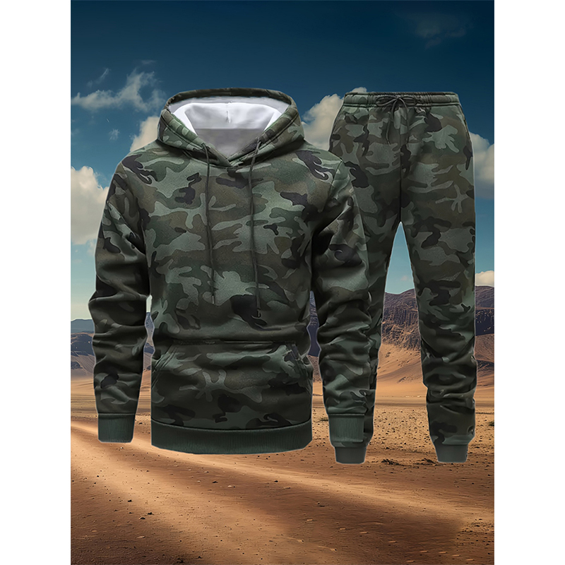 Autumn Camouflage 3D Print Hoo - Winter Clothing For Women 评论和价格