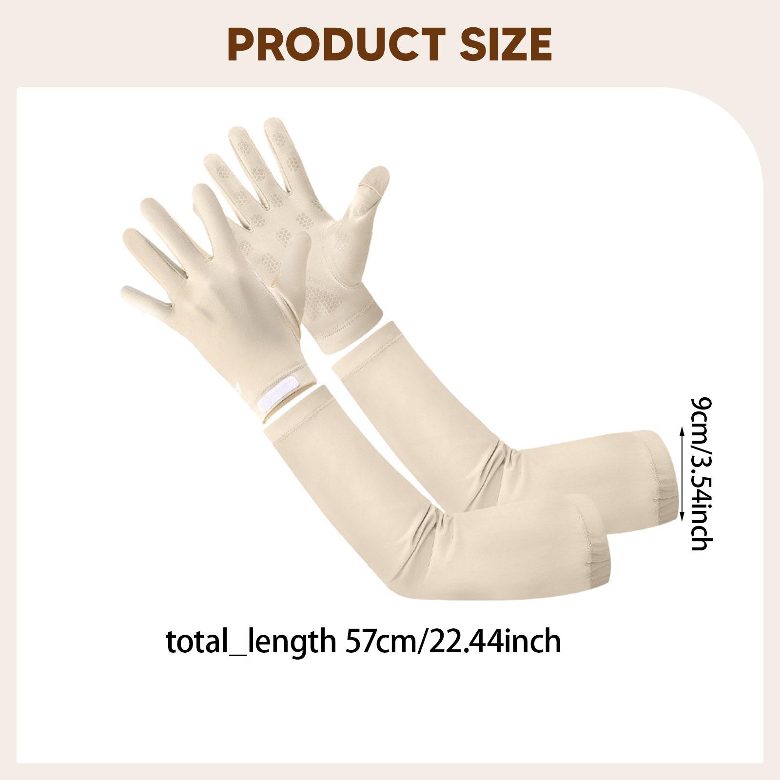 Full Finger Cooling Arm Sleeve - Knit Glove Touch Screen 评论和价格