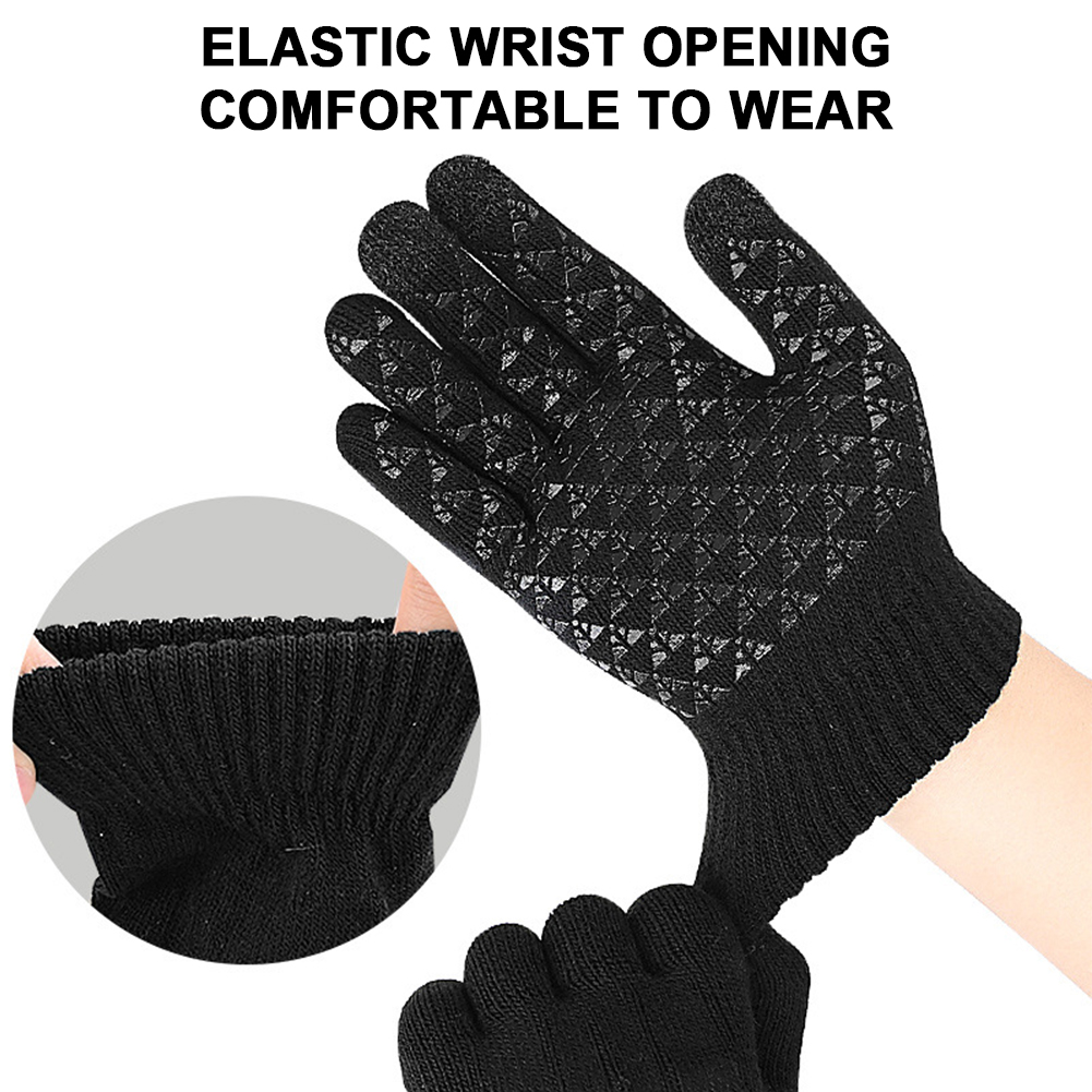 5-1Pairs USB Heated Knitted Gl - Knit Glove Touch Screen 评论和价格