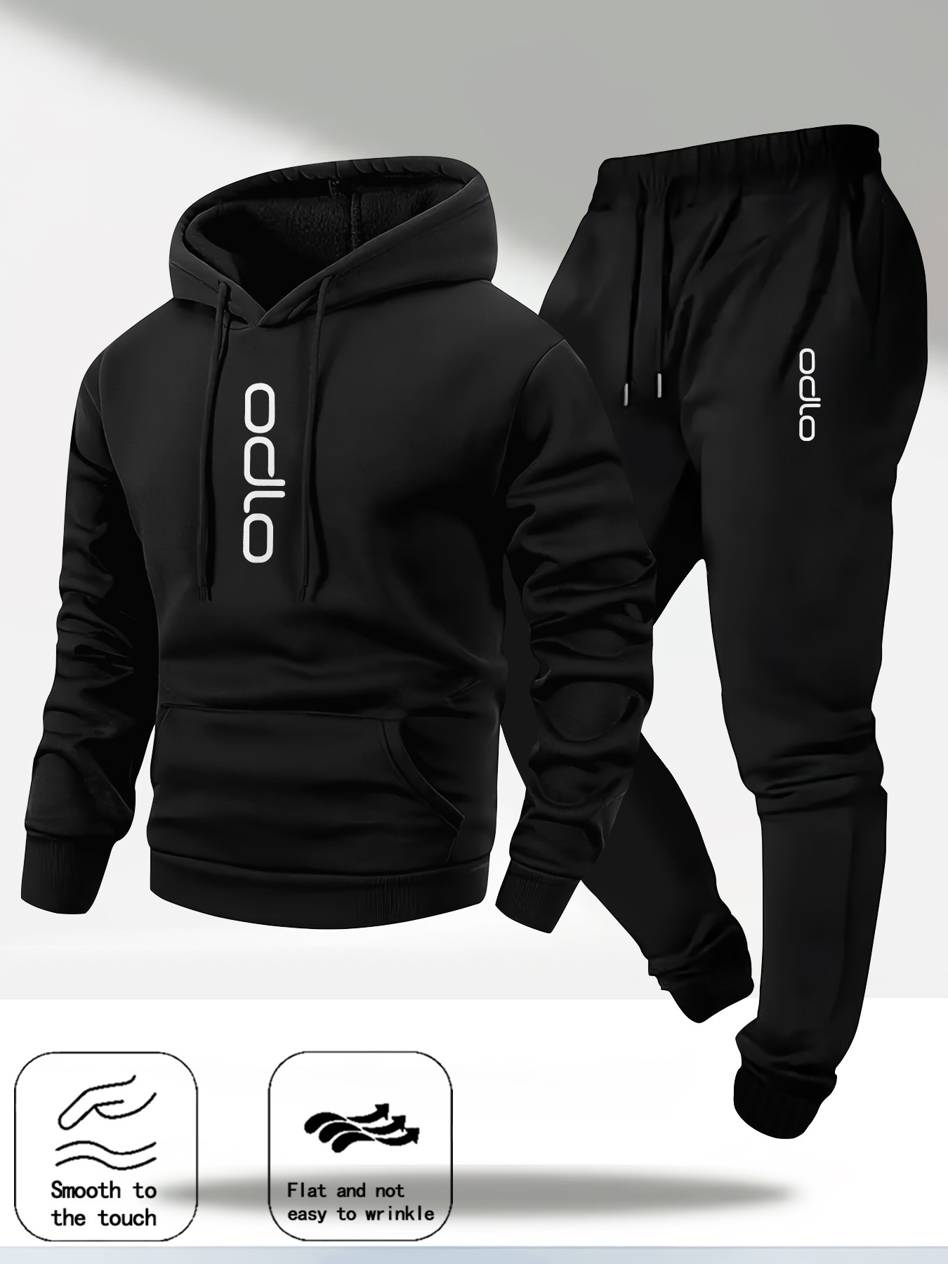 2026 Men Ring Print Tracksuit  - Fleece Hoodie Lined 评论和价格