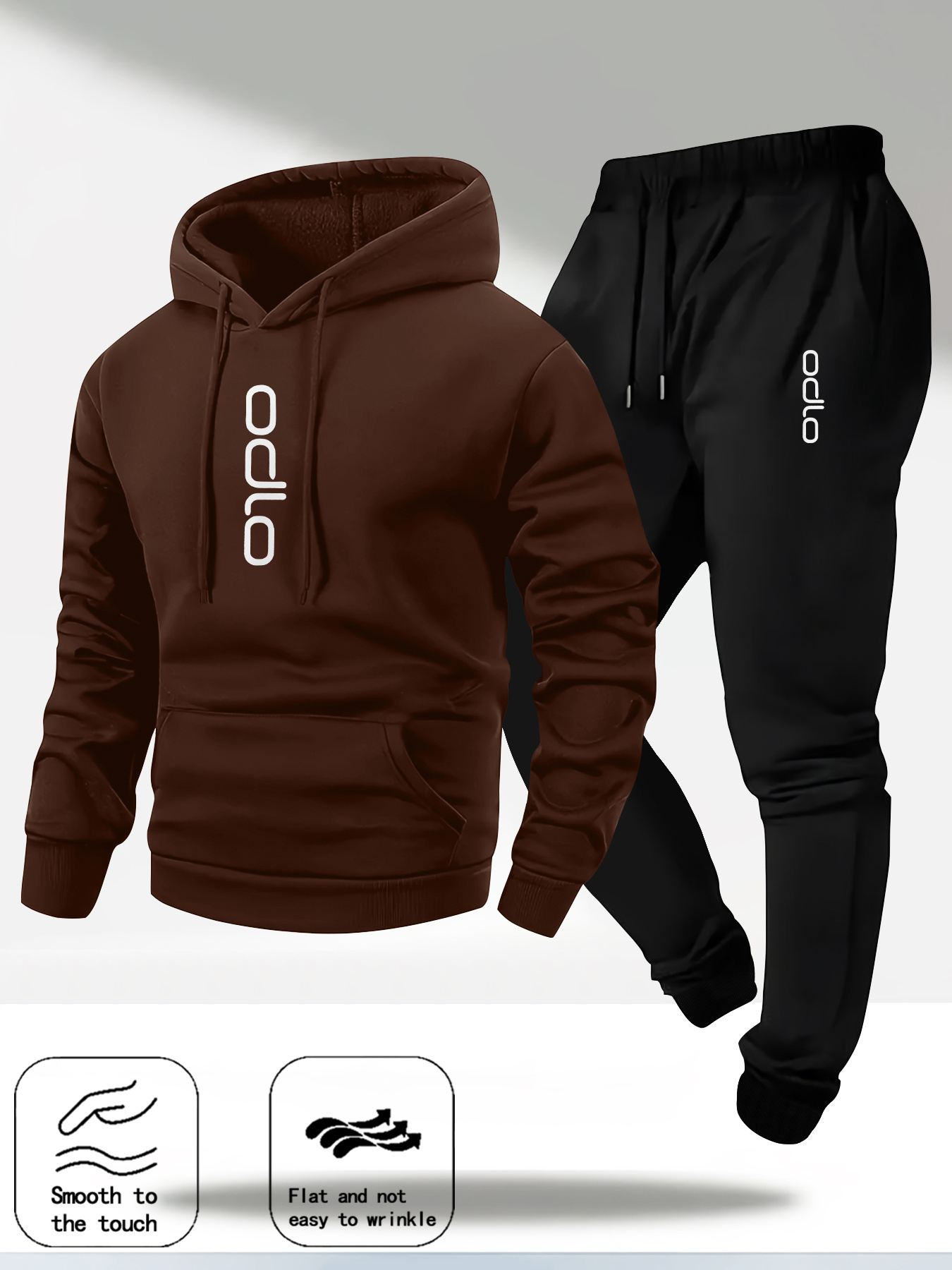 2026 Men Ring Print Tracksuit  - Fleece Hoodie Lined 评论和价格