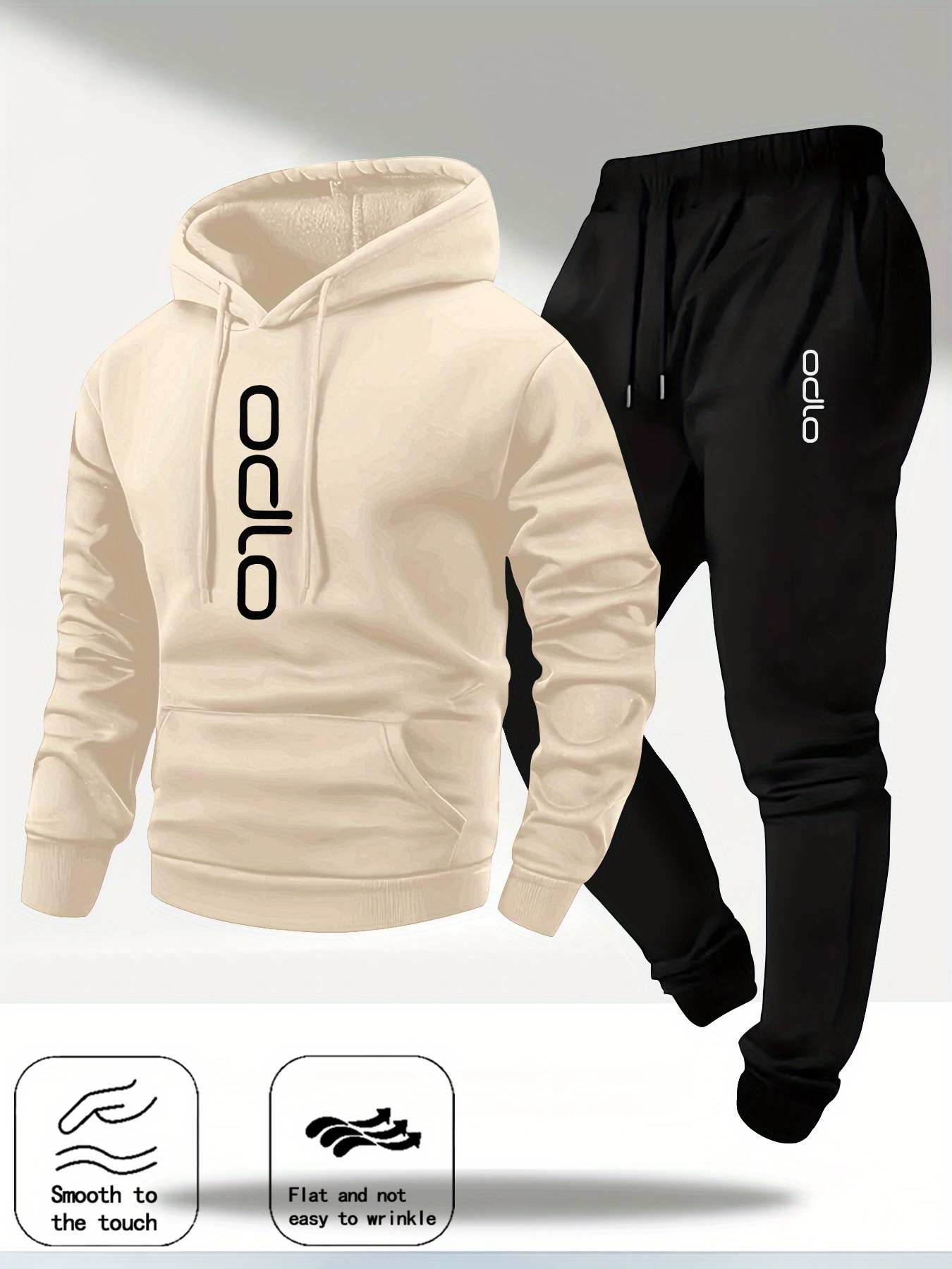 2026 Men Ring Print Tracksuit  - Fleece Hoodie Lined 评论和价格