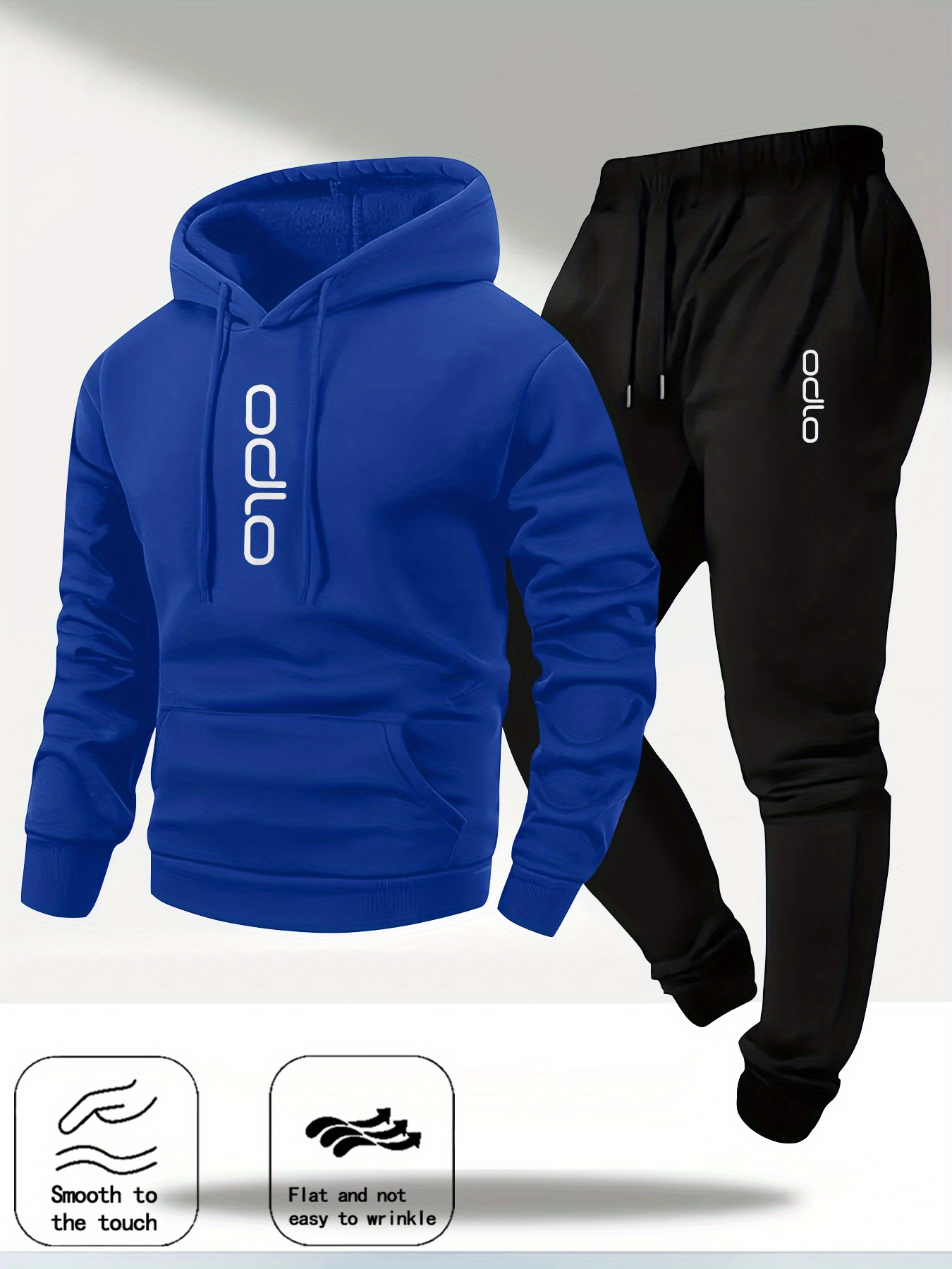 2026 Men Ring Print Tracksuit  - Fleece Hoodie Lined 评论和价格